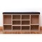Basicwise Natural Wooden Shoe Cubicle Storage Entryway Bench with Soft Cushion for Seating QI003385 - alternate 5
